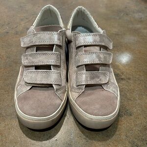Dolce Vita Gold and Tan Sneakers with Velcro Straps